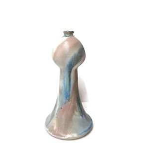 Studio art bud vase that's suggestive looking. Pastel drip glaze. Perfect gift